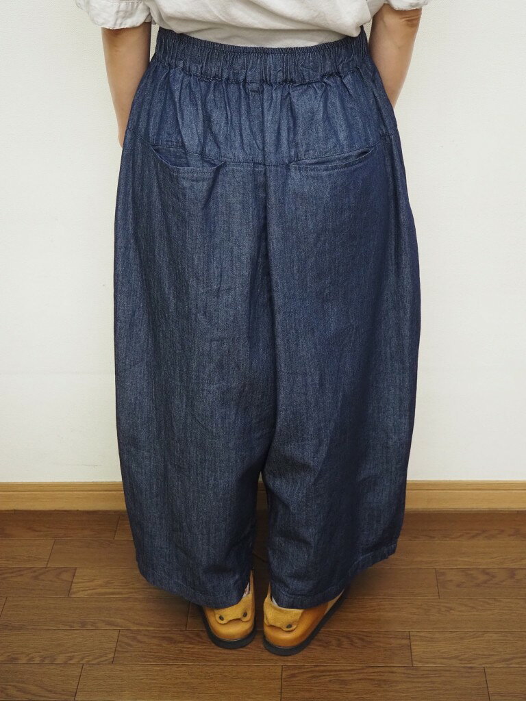 【40％オフ・セール】サンバレー SUNVALLEY サルエル パンツ 7分丈 8分丈 クロップド ワイド コクーン シルエット コットン デニム 綿 100% インディゴ 染め レディース 2026年春夏物 ecrustore-10003403 エクル 楽天市場店 サンプル画像3