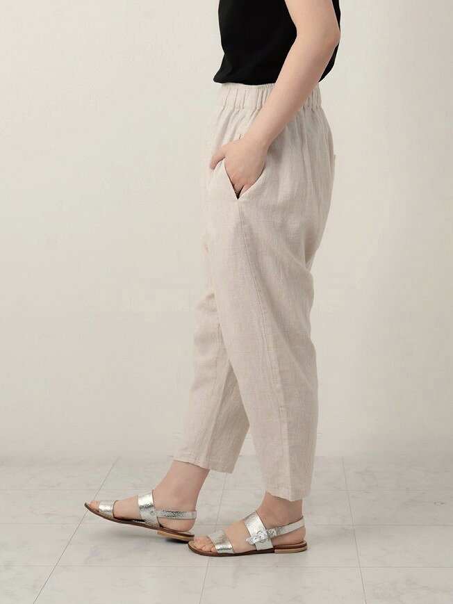 【40％オフ・セール】SO エスオー パンツ クロップド サブリナ 9分丈 イージー テーパード サルエル 綿 麻 コットン リネン パナマクロス 2026年春夏物 ecrustore-10003409 エクル 楽天市場店 サンプル画像2