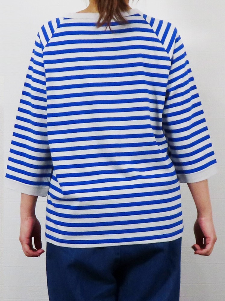 【セール】Bliss bunch ブリスバンチ カットソー 7分袖 Tシャツ ロンT ロンティー レディース ボーダー ラグラン スリーブ ワンポイント 刺繍 入り 綿 100% リサイクル コットン 2026年秋冬の新色入荷 ecrustore-10001730 エクル 楽天市場店 サンプル画像3