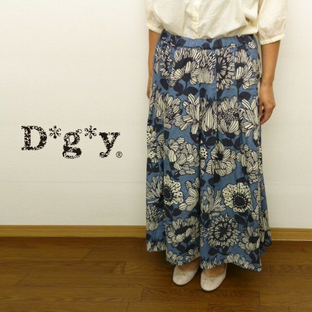 【セール】D*g*y dgy ディージーワイ スカート ロング 綿 麻 大 花柄 プリントのサムネイル