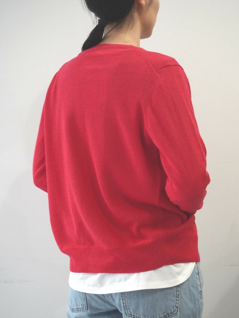 【14％オフ・クーポン対象】マオメイド mao made カーディガン リネン 麻 100％ UVカット ニット 8分袖 9分袖 クルーネック 2025年春夏の新色入荷