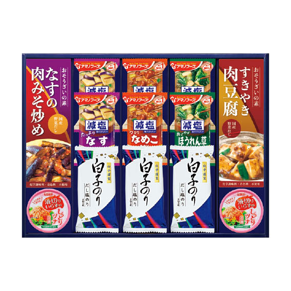 キッコーマン＆アマノフーズ＆白子のりギフト(C-50)[b0][B]＠【プレゼント 出産内祝い 結婚内祝い 快気祝い 新築内祝い 誕生日祝い 法要 香典返し お歳暮 お中元 敬老の日 母の日 父の日】のサムネイル