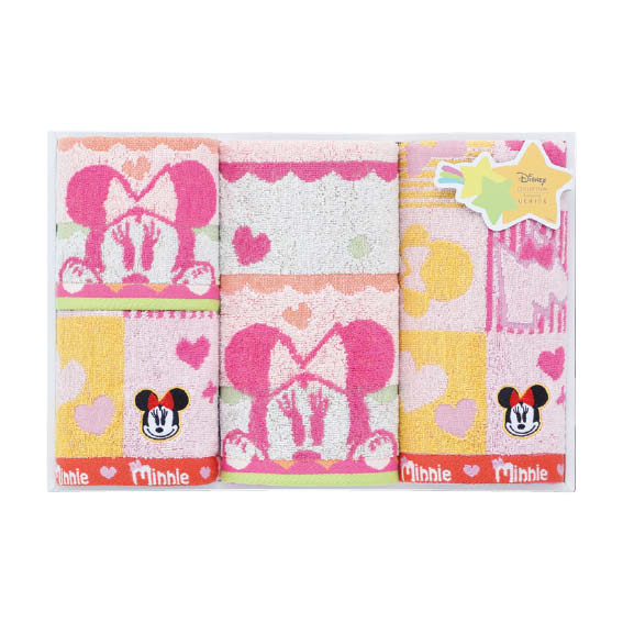 〈ディズニ-〉ミニーマウス タオルセット（WR40879-P）[d2][B]△△△＠【プレゼント 出産内祝い 結婚内祝い 快気祝い 新築内祝い 誕生日祝い 法要 香典返し お歳暮 お中元 敬老の日 母の日】