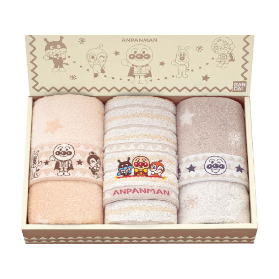 アンパンマン アースカラーギフトタオルセット（AP-27253）[d2][A]△△△＠【プレゼント 出産内祝い 結婚内祝い 快気祝い 新築内祝い 誕生日祝い 法要 香典返し お歳暮 お中元 敬老の日 母の日】