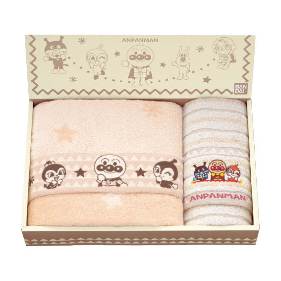 アンパンマン アースカラーギフトタオルセット（AP-27302）[d2][A]△△△＠【プレゼント 出産内祝い 結婚内祝い 快気祝い 新築内祝い 誕生日祝い 法要 香典返し お歳暮 お中元 敬老の日 母の日】