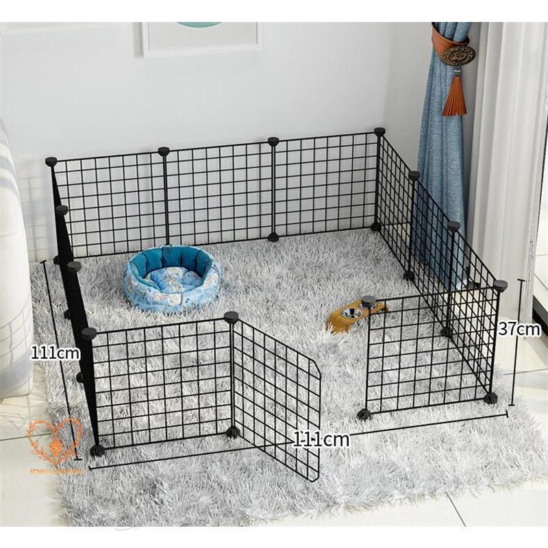【ポイント 10 倍】ペットフェンス 犬用 ペットサークル ドア付き 12枚 置くだけ 屋外 室内 メッシュ 安全柵 犬 猫 ウサギ ペットゲージ 37×37cm 連結 自由設置 軽量 折りたたみ 省スペース 玄関 庭 しつけ 防