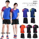 卓球ユニフォーム 上下セット 卓球 バドミントン ユニフォーム シャツ パンツ メンズ レディース 半袖 ゲームシャツ トップス 半ズボン 男性 /女性