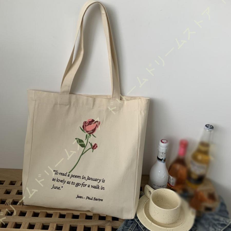 花柄 バッグ 刺繍 ショルダー 肩掛け 北欧風 レディース 通勤 手提げ シンプル バッグ 内袋付き 通学 軽量 おしゃれ ママ 母の日 ギフト