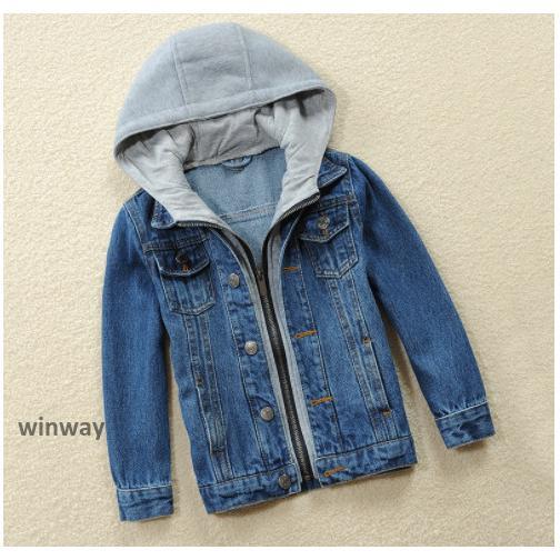 パーカー 子ども服 デニム 配色 ジャケット 長袖 男の子