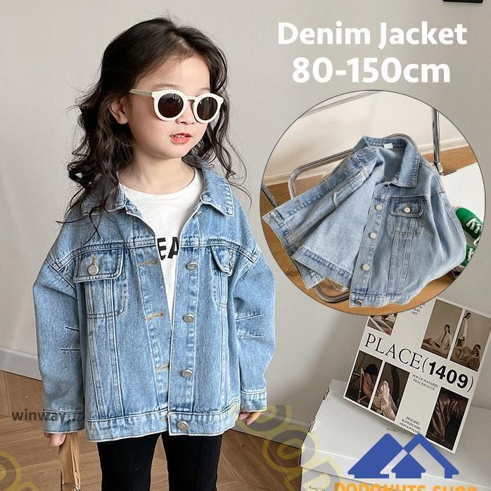 デニムジャケット Gジャン 子供 キッズ ベビー ジュニア 女の子 男の子 アウター 長袖 前ボタン 胸ポケット カジュアル シンプル 定番 お洒落