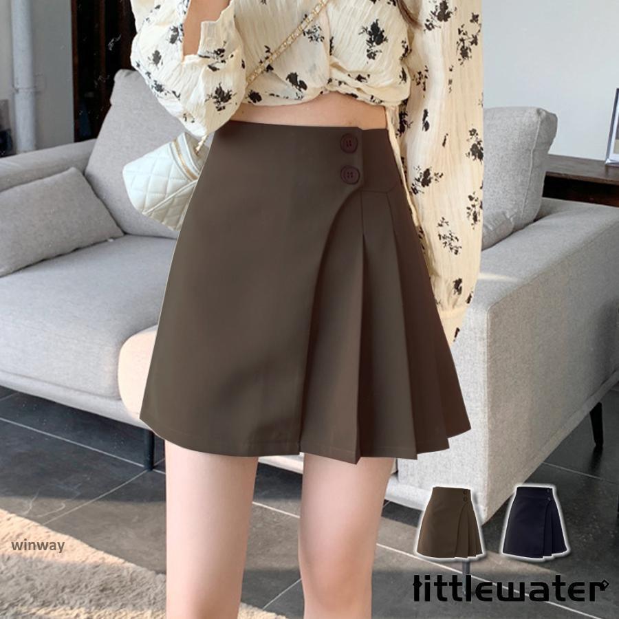 プリーツミニスカート レディース 無地 春服 夏 秋 10代 20代 30代 韓国ファッション ラップスカート インナーパンツ キュロット Aライン 大きいサイズ
