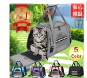 ペットキャリーバッグ 折りたたみ 2way 犬 猫 メッシュ ドライブボックス ペットベッド ショルダー 中敷きマット付き