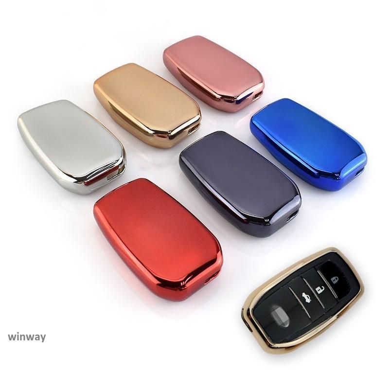 トヨタ キーカバー メタリック TPU製 キーケース メッキ プリウス ノア ヴォクシー ハリアー アルファード ヴェルファイア ランドクルーザー など スマートキー