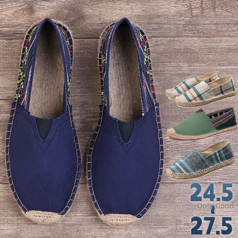 急上昇 エスパドリーユ ローファー 麻靴 メンズ スリッポン キャンバスシューズ スニーカー 軽量 夏 秋..