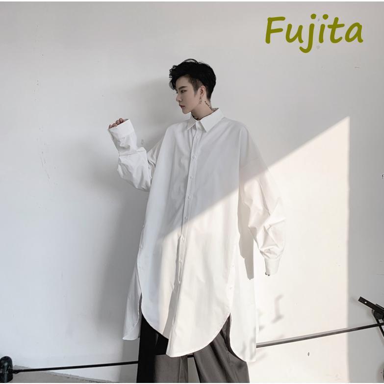 シャツ メンズ ロングシャツ 長袖 秋服 大きいサイズ カジュアル ホスト 紳士