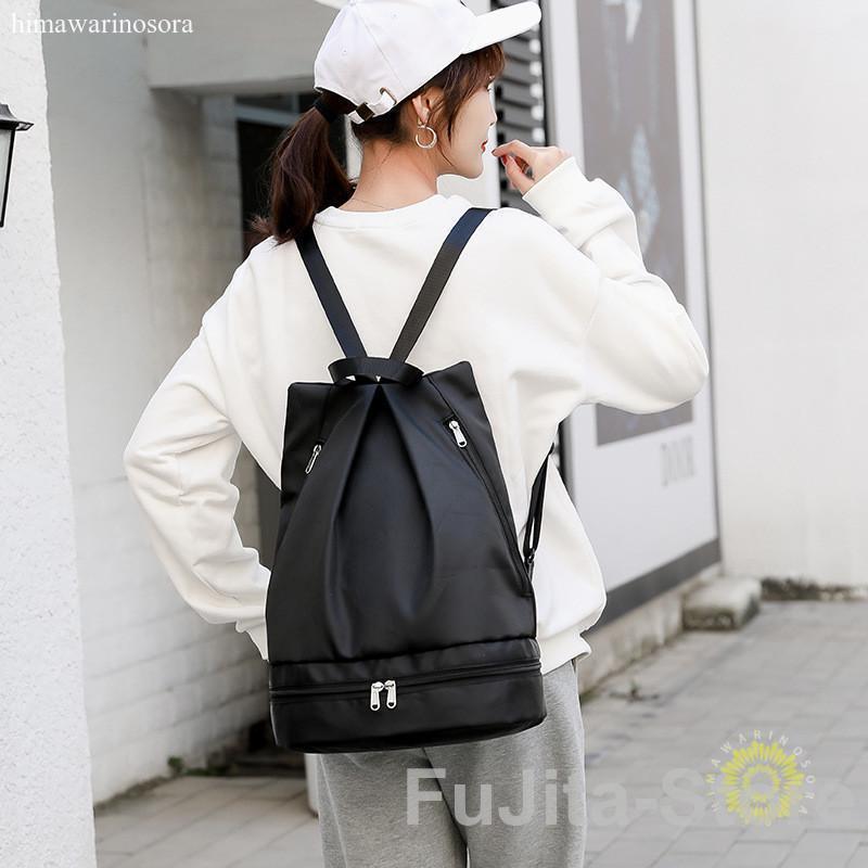 ナップサック ジムサック プールバッグ リュック 軽量 男女兼用 水泳 運動 部活動 旅行 修学旅行 ビーチ遊び シューズ収納 防水 撥水