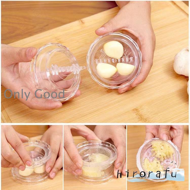 ガーリックプレス　ニンニクつぶし　にんにく潰し　プラスチック製　にんにく絞り おろしにんにく ラー..