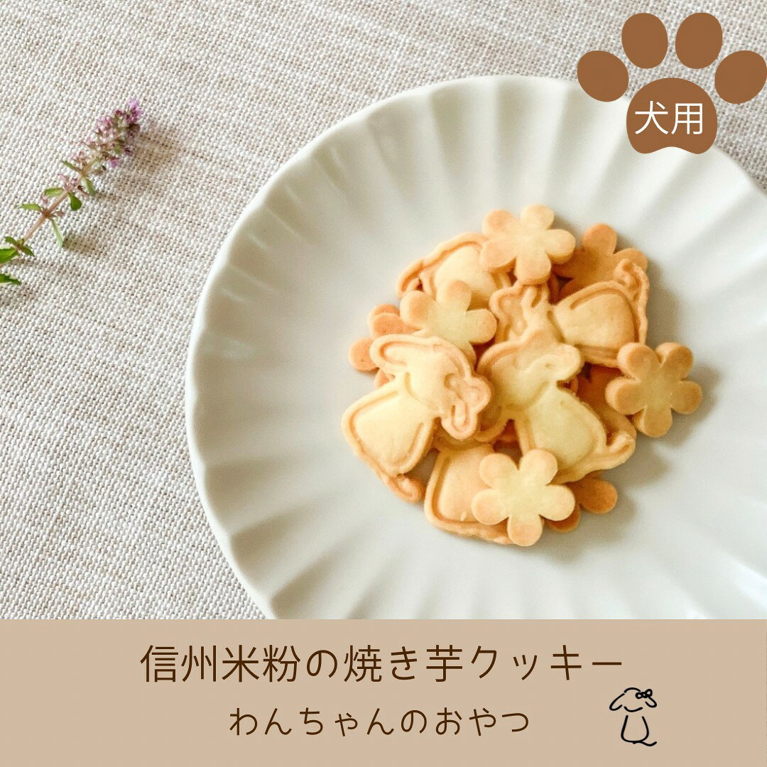 わんちゃんのおやつ 信州米粉 焼き芋クッキー 人も一緒に食べられる 犬用おやつ 犬のおやつ グルテンフリー 犬 イヌ ペットフード 米粉クッキー クッキー おやつ わんちゃんおやつ 国内製造