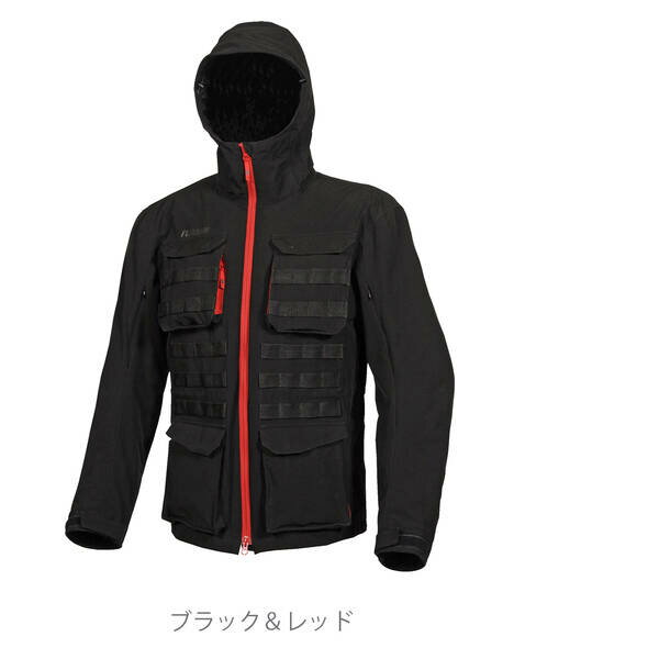 FJR-A215/BK&RD/3L フラッグシップ(FLAGSHIP) バイク ジャケット リフレイムジャケット ブラック&レッド 3L FJR-A215 FJRA215/BK&RD/3L(2)