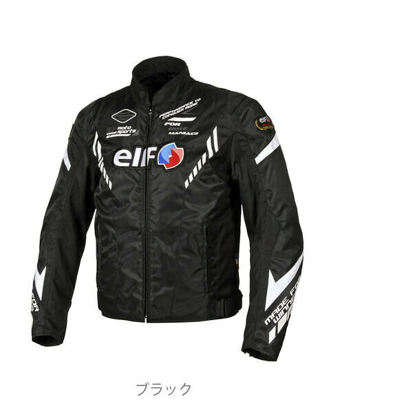 (LINEクーポン有)エルフ EJ-W119/BK/M エルフ(elf) バイク用 ジャケット 秋冬モデル ヴィットリアジャケット Mサイズ ブラック EJ-W119 EJW119/BK/M