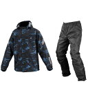 コミネ KOMINE 03-5393/BLCAMO/3XLB コミネ (Komine) バイク用 雨具 カッパ RK-5393 ブレスターレインウェア フィアート ブルー カモ 3XLBサイズ 035393/BLCAMO/3XLB(2)