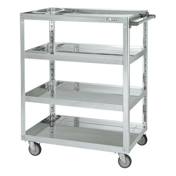 【個人宅配送不可】サカエ SAKAE SAP4-75114EJ 直送 代引不可・他メーカー同梱不可 ステンレススーパーワゴン（SUS430/エラストマー車/プレート式キャスター） SAP475114EJ