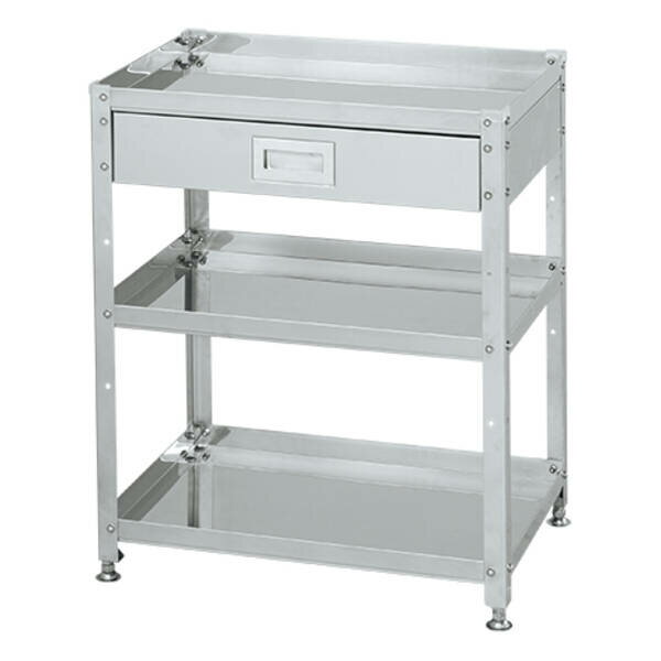 【個人宅配送不可】サカエ SAKAE SN3-6073A 直送 代引不可・他メーカー同梱不可 ステンレススペシャルワゴン（SUS304/引出付/固定式） SN36073A