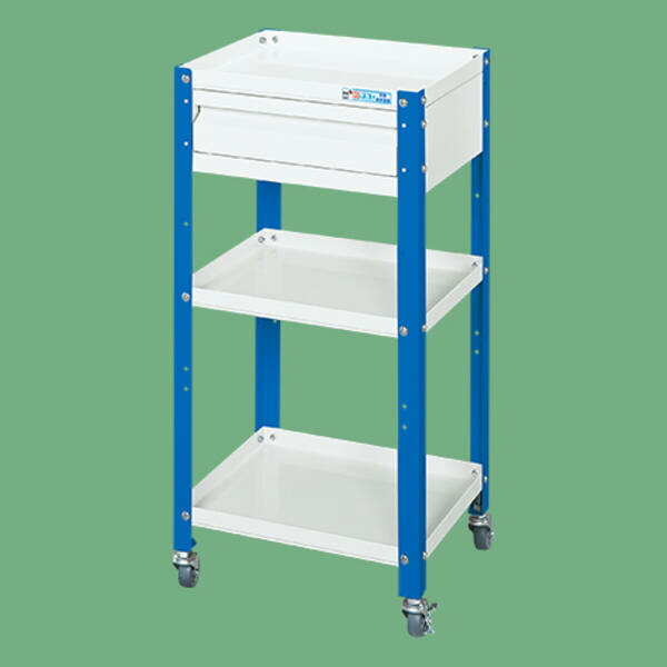 【個人宅配送不可】サカエ SAKAE SPE-11EWB 直送 代引不可・他メーカー同梱不可 スペシャルワゴン(SPEタイプ/ナイロンウレタン車/引出付) SPE11EWB