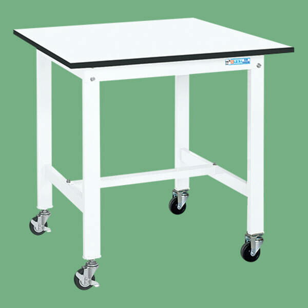 (LINEクーポン有)【個人宅配送不可】サカエ SAKAE KK-38LB1W 直送 代引不可・他メーカー同梱不可 軽量作業台 抗菌パールホワイト(KK/200kg/ポリエステル天板/H810/キャスター付) KK38LB1W