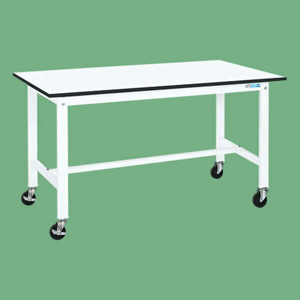 (LINEクーポン有)【個人宅配送不可】サカエ SAKAE KK-59LB2W 直送 代引不可・他メーカー同梱不可 軽量作業台 抗菌パールホワイト(KK/200kg/ポリエステル天板/H840/キャスター付) KK59LB2W