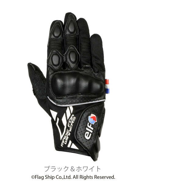 エルフ EG-S527/BK&WH/L エルフ(ELF) EG-S527 ネーロメッシュグローブ Lサイズ ブラック&ホワイト EGS527BK&WHL