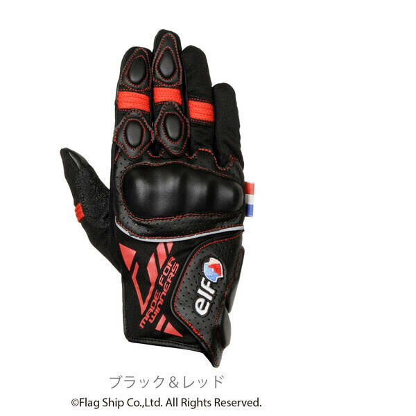 エルフ EG-S527/BK&RD/L エルフ(ELF) EG-S527 ネーロメッシュグローブ Lサイズ ブラック&レッド EGS527BK&RDL