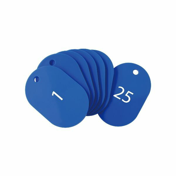 (LINEクーポン有)【即納在庫品】「直送」オープン工業 BF-50-BU 番号札 大 番号入り1〜25 青 25枚入 BF..