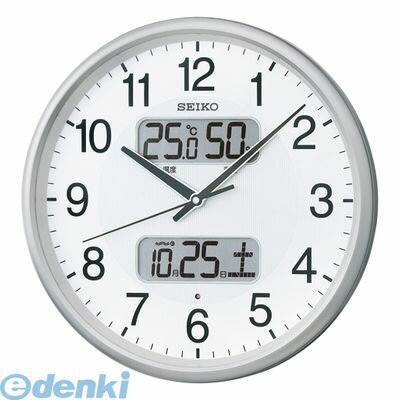 (LINEクーポン有)翌日出荷 セイコー KX383S 温湿度計カレンダー付電波アナログ掛時計【1個】