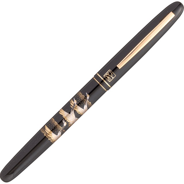 呉竹 DU184-815 くれ竹万年毛筆蒔絵物語 鶴寿千歳黒 DU184815 筆ペン kuretake 万年毛筆蒔絵鶴寿千歳 ..