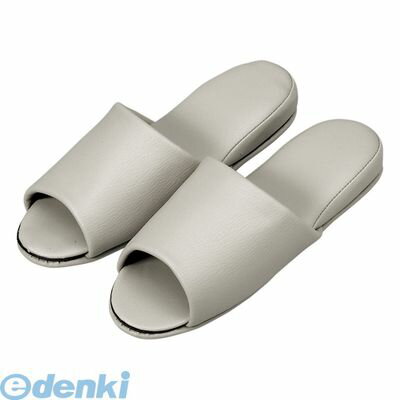 翌日出荷 オーミケンシ 10835357 10P 抗菌レザー調スリッパ前開10足WHグレー 10835357 10P