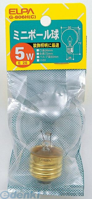 26 mm Cfl - (LINEクーポン有)朝日電器 ELPA G-806H-C ミニボールG505WE26C G806HC ミニボール球 エルパ クリア 電球