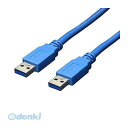 【個数:1個】 直送 代引不可・同梱不可 USB3-AA10 変換名人 USB3.0ケーブル A−A 1m(2)