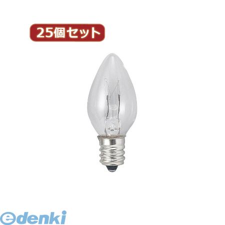 【個数：1個】 C301210CX25 直送 代引不可・同梱不可 YAZAWA 【25個セット】 ローソク球10Wクリア
