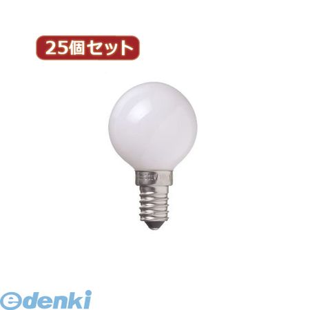 【個数：1個】 G401440WX25 直送 代引不可・同梱不可 YAZAWA 【25個セット】 ベビーボール球40WホワイトE14 照明器具 家電
