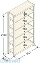 扶桑金属工業 GSN-K2109A6D 直送 代引不可・他メーカー同梱不可 グッシェルフNT Kタイプ150KG GSNK2109A6D