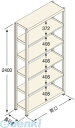 仕様■色:アイボリー■間口(mm):1859■奥行(mm):452■高さ(mm):2403■棚段数(段):6■有効間口(mm):1750■組立目安:2人30分■組立式■均等積載量：300kg／段■最大積載量：1500kg／台（高さ2100、2400の場合は1200kg／台）■棚板調整ピッチ：50mm 質量89.24 kg 特徴■ボルトレスで組み立て・分解作業が簡単。短時間で作業ができます。■シンプルな構造ながら強度は抜群です。■棚受けのフラット化で長尺物など多様な荷姿にも対応できます。 材質/仕上げ■本体：スチール■本体表面処理：メラミン焼き付け塗装■ベース：ポリプロピレン（再生材100％使用） 注意事項■集中荷重になりますと耐荷重能力は半減します。必ず均等に荷重を分布させてご使用ください。■連結型のみではご使用できません。 類似商品はこちら扶桑金属工業 GSN-C2418D6D 直送 65,309円扶桑金属工業 GSN-C2418C6D 直送 58,107円扶桑金属工業 GSN-C2418B5D 直送 45,912円扶桑金属工業 GSN-C2418E6D 直送 71,816円扶桑金属工業 GSN-C2418D6R 直送 60,398円扶桑金属工業 GSN-C2418B6R 直送 46,731円扶桑金属工業 GSN-C2418D5D 直送 57,289円扶桑金属工業 GSN-C2418C5D 直送 51,315円扶桑金属工業 GSN-C2418C6R 直送 53,197円扶桑金属工業 GSN-C2418E5D 直送 62,562円扶桑金属工業 GSN-C2418D5R 直送 52,378円扶桑金属工業 GSN-C2418B5R 直送 41,319円　