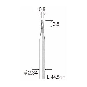 ミニター MINITOR BC1141 超硬カッター スパイラルカット φ0．8 BC-1141