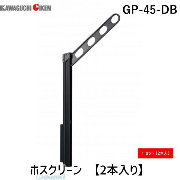 川口技研 GP-45-DB ホスクリーン GP45DB 【2本入り】 ダークブロンズ ローコストタイプ 腰壁用ホスクリーン 上下式 ポール上下タイプ 020548 GP-45型 物干し金物