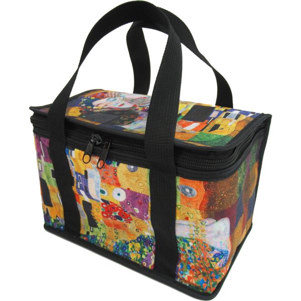 直送・代引不可 ユーパワー 名画モザイクアート クーラーボックス クリムト「ザ・キス」 別商品の同時..