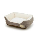 直送・代引不可 Homey オールシーズンスクエアベッド S ブラウン ペット用品 別商品の同時注文不可