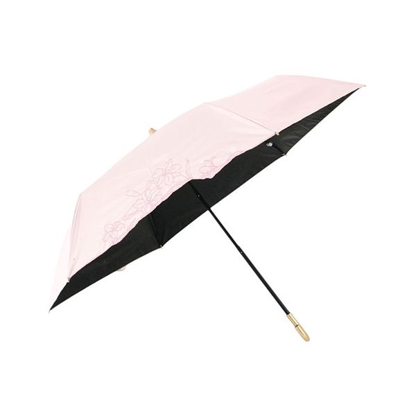 直送・代引不可 三国 MKN 遮光&遮熱 黒コーティング傘 50cm楽ミニ リリー刺繍 mini ピンク S2519306 別商品の同時注文不可