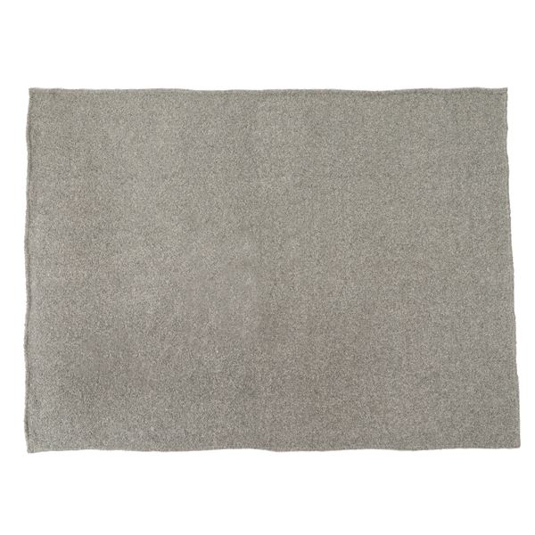 直送・代引不可 スローケット 約 幅130×奥行170cm グレー 大判タイプ ブランケット 毛布 ひざ掛け お昼寝 防寒 ブークレ生地 別商品の同時注文不可