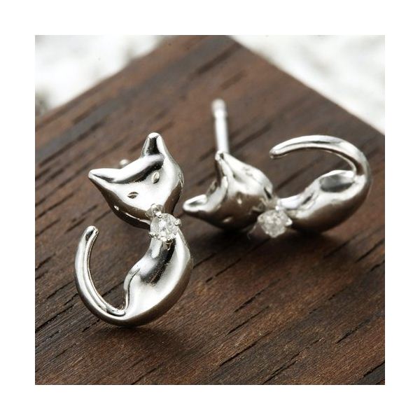 直送・代引不可K10子猫ちゃんダイヤモンドピアス別商品の同時注文不可