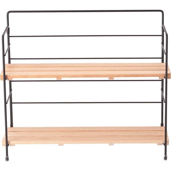 直送・代引不可 ウッドミニシェルフ ワイドBK ブラック【代引不可】 別商品の同時注文不可